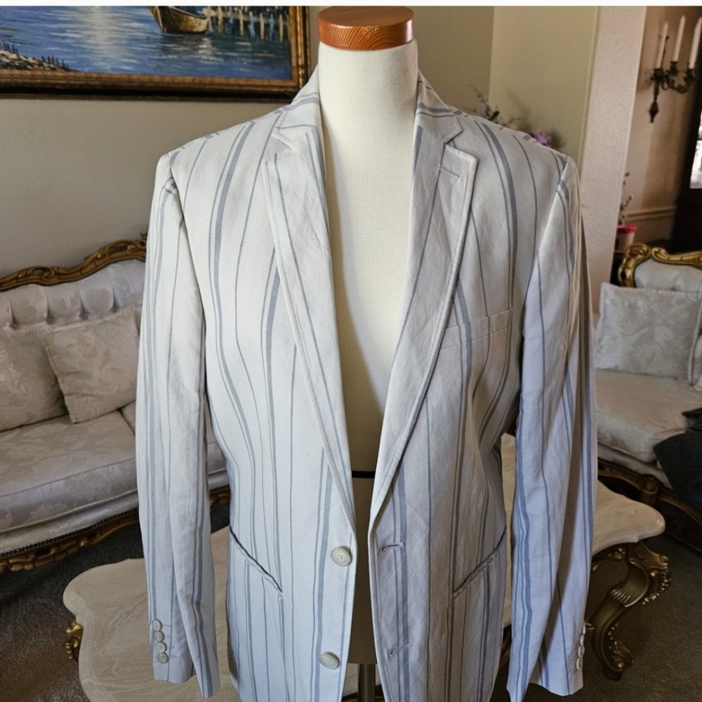 INC Cotton Linen Blazer Xs/S